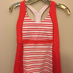 Lululemon Fast Track Tank - Red/White Stripe